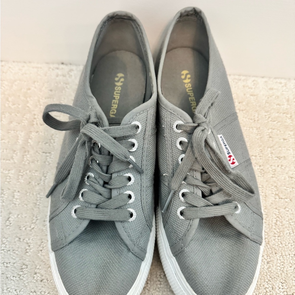 Superga 2790 Platform Sneakers Gray Sz US 8.5